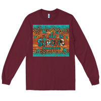 Burgundy she is strong gemstone sunflower leopard Long Sleeve Tee - Artiststas