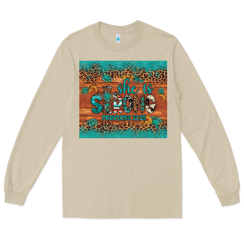 She Is Strong Gemstone Sunflower Leopard Long Sleeve Tee by Artiststas | Teevron