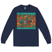 Navy she is strong gemstone sunflower leopard Long Sleeve Tee - Artiststas