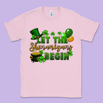 Let The Shenanigans Begin St. Patricks Day Classic Tee Designed By Fadigitalartstudio