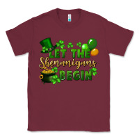 Burgundy Let the shenanigans begin St. Patricks Day Classic Tee - FaDigitalArtStudio