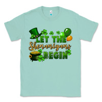 Seafoam Let the shenanigans begin St. Patricks Day Classic Tee - FaDigitalArtStudio