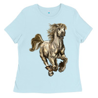 Baby Blue percheron horse Ladies Tee - LillyAllenDesigns