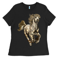 Black percheron horse Ladies Tee - LillyAllenDesigns