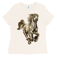 Bone percheron horse Ladies Tee - LillyAllenDesigns