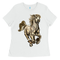 White percheron horse Ladies Tee - LillyAllenDesigns