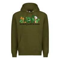 Army Green st. patricks day registered nurse lpn heart Premium Hoodie - BarkalooDesign