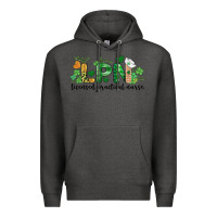 Charcoal Heather st. patricks day registered nurse lpn heart Premium Hoodie - BarkalooDesign