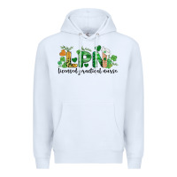 White st. patricks day registered nurse lpn heart Premium Hoodie - BarkalooDesign