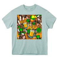 St. Patrick's Day Pig With Beer And Shamrock Seamless Heavy Core Tee | Teevron
