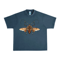 Midnight Navy acrocinus beetle with wings Urban Heavy Tee - LillyAllenDesigns