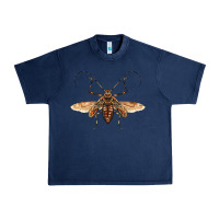 Navy acrocinus beetle with wings Urban Heavy Tee - LillyAllenDesigns