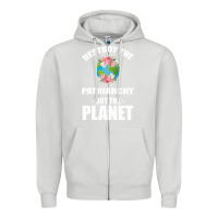 Dove Grey Destroy the patriarchy not the planet Zipper Hoodie - Bettercallsaul