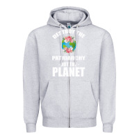 Heather Grey Destroy the patriarchy not the planet Zipper Hoodie - Bettercallsaul