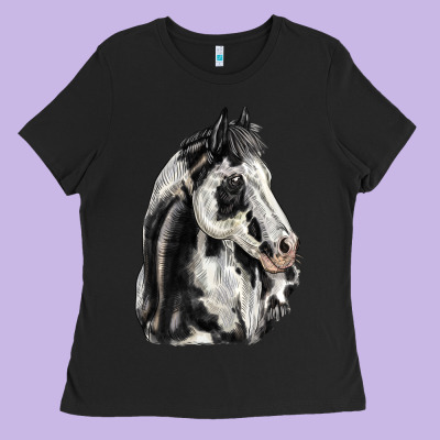 Paint Horse Ladies Tee Designed By Lillyallendesigns