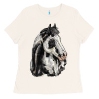 Bone paint horse Ladies Tee - LillyAllenDesigns