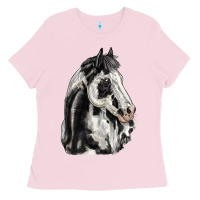 Bubblegum Pink paint horse Ladies Tee - LillyAllenDesigns