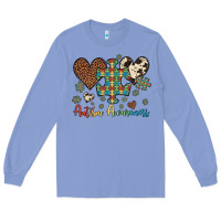 Colony Blue autism awareness leopard cowhide herts puzzle Long Sleeve Tee - Artiststas