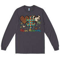 Smoke autism awareness leopard cowhide herts puzzle Long Sleeve Tee - Artiststas