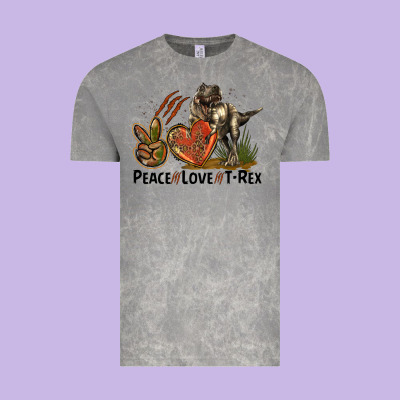 Peace Love T Rex Vintage Tee Designed By Lillyallendesigns