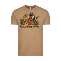 Vintage Coffee Peace Love T Rex Vintage Tee - LillyAllenDesigns