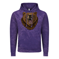 Cloud Purple bear head Vintage Hoodie - BarkalooDesign