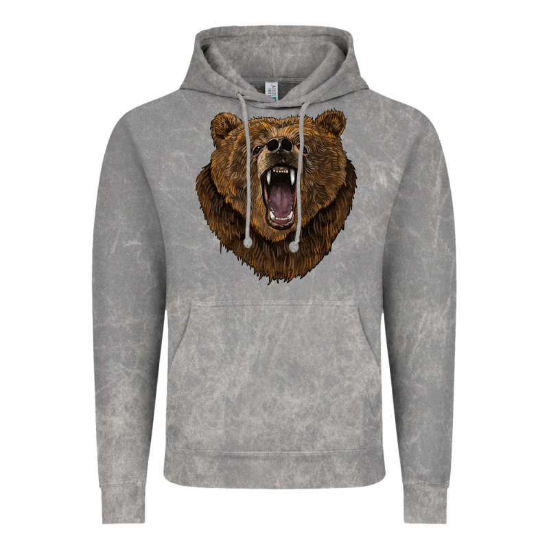 Bear Head Vintage Hoodie by BarkalooDesign | Teevron