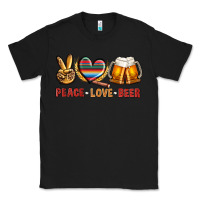 Black peace love beer bbs Classic Tee - BundleAndBundleShop