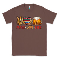 Chestnut peace love beer bbs Classic Tee - BundleAndBundleShop