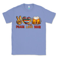 Colony Blue peace love beer bbs Classic Tee - BundleAndBundleShop