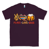 Plum peace love beer bbs Classic Tee - BundleAndBundleShop