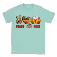 Seafoam peace love beer bbs Classic Tee - BundleAndBundleShop