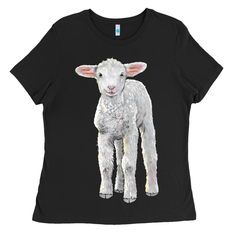 Merino Wool Baby Sheep Ladies Tee by LillyAllenDesigns | Teevron