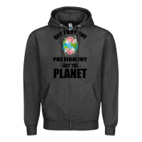 Charcoal Heather Destroy the patriarchy not the planet Zipper Hoodie - Bettercallsaul