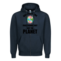 Navy Destroy the patriarchy not the planet Zipper Hoodie - Bettercallsaul
