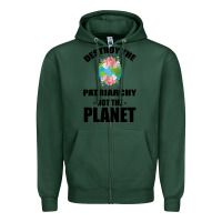 Sports Green Destroy the patriarchy not the planet Zipper Hoodie - Bettercallsaul