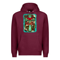 Burgundy cross faith background Premium Hoodie - BarkalooDesign