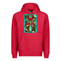Cardinal cross faith background Premium Hoodie - BarkalooDesign