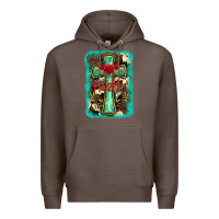 Coffee cross faith background Premium Hoodie - BarkalooDesign
