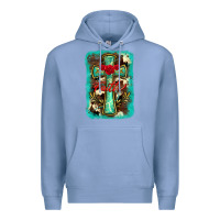 Colony Blue cross faith background Premium Hoodie - BarkalooDesign