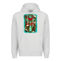 Dove Grey cross faith background Premium Hoodie - BarkalooDesign