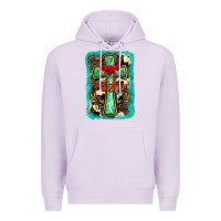 Lilac cross faith background Premium Hoodie - BarkalooDesign