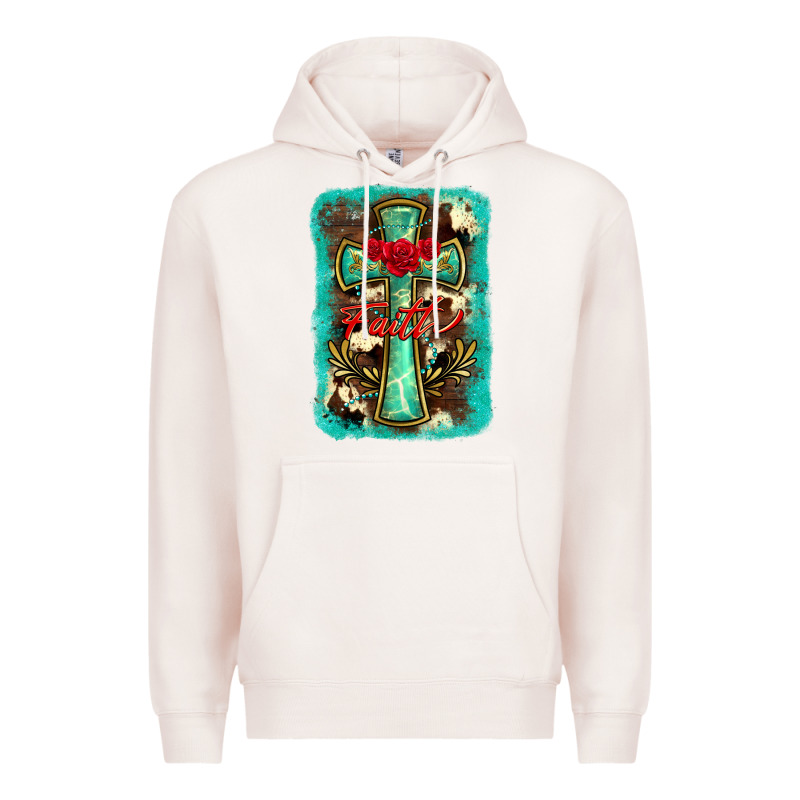 Cross Faith Background Premium Hoodie by BarkalooDesign | Teevron
