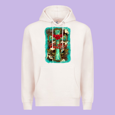 Cross Faith Background Premium Hoodie Designed By Barkaloodesign