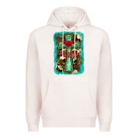 Pale Pink cross faith background Premium Hoodie - BarkalooDesign