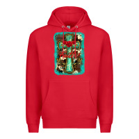 Red cross faith background Premium Hoodie - BarkalooDesign