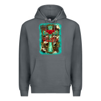Rock cross faith background Premium Hoodie - BarkalooDesign