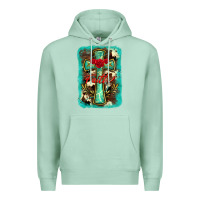 Seafoam cross faith background Premium Hoodie - BarkalooDesign