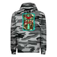 Slate Camo cross faith background Premium Hoodie - BarkalooDesign