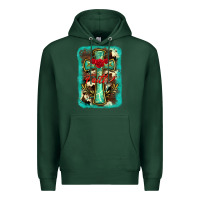 Sports Green cross faith background Premium Hoodie - BarkalooDesign